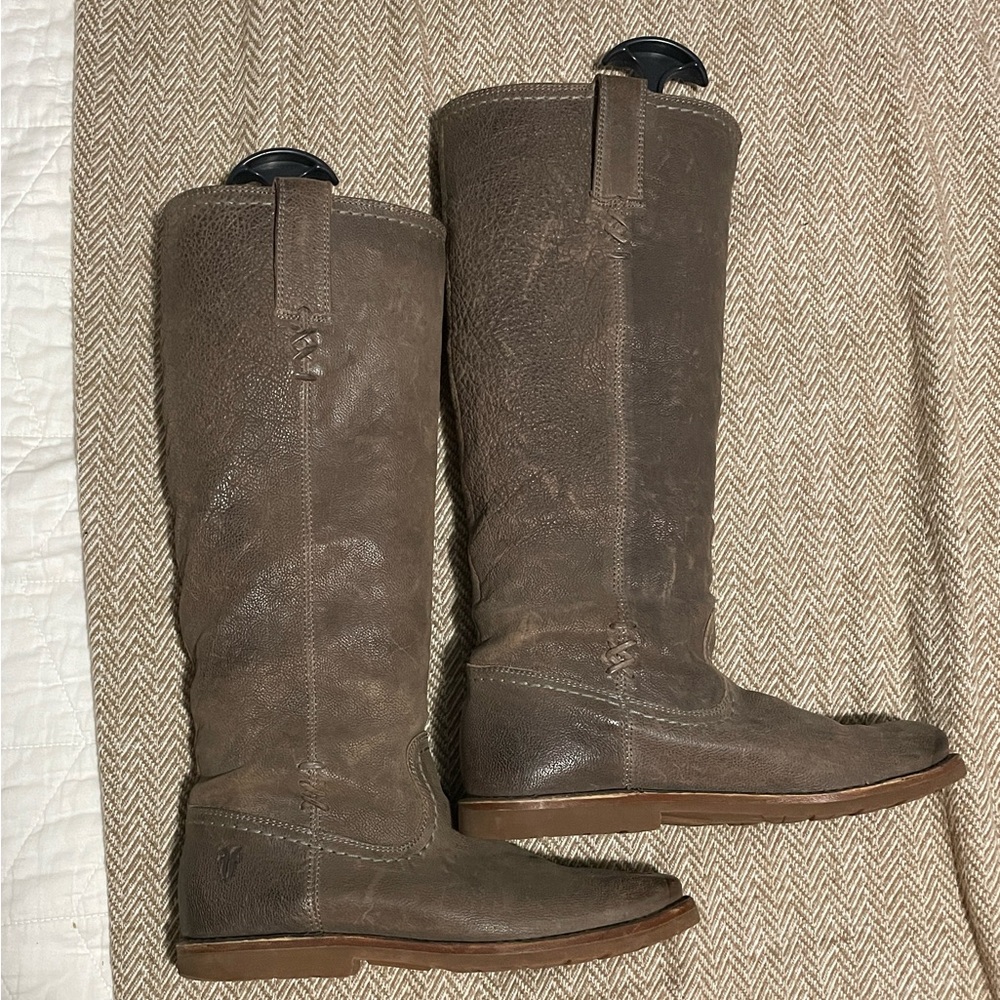 Frye Riding Boots Sz 7 Brown Olive Leather